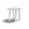 Classic White Wood Nightstand with Open Shelf – 20" Square Design