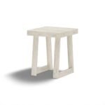 Classic White Wood Nightstand with Open Shelf – 20" Square Design