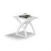 Modern Wood End Table with Storage Shelf – X-Design Side Table