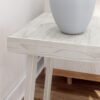 Classic White Wood Nightstand with Open Shelf – 20" Square Design