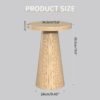 Round Farmhouse Coffee Table with Pedestal Base – Rustic Wood Design