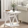 Modern Wood End Table with Storage Shelf – X-Design Side Table