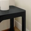 Modern Black End Table with Rounded Corners – 20" Wood Accent Table