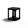Modern Black End Table with Rounded Corners – 20" Wood Accent Table